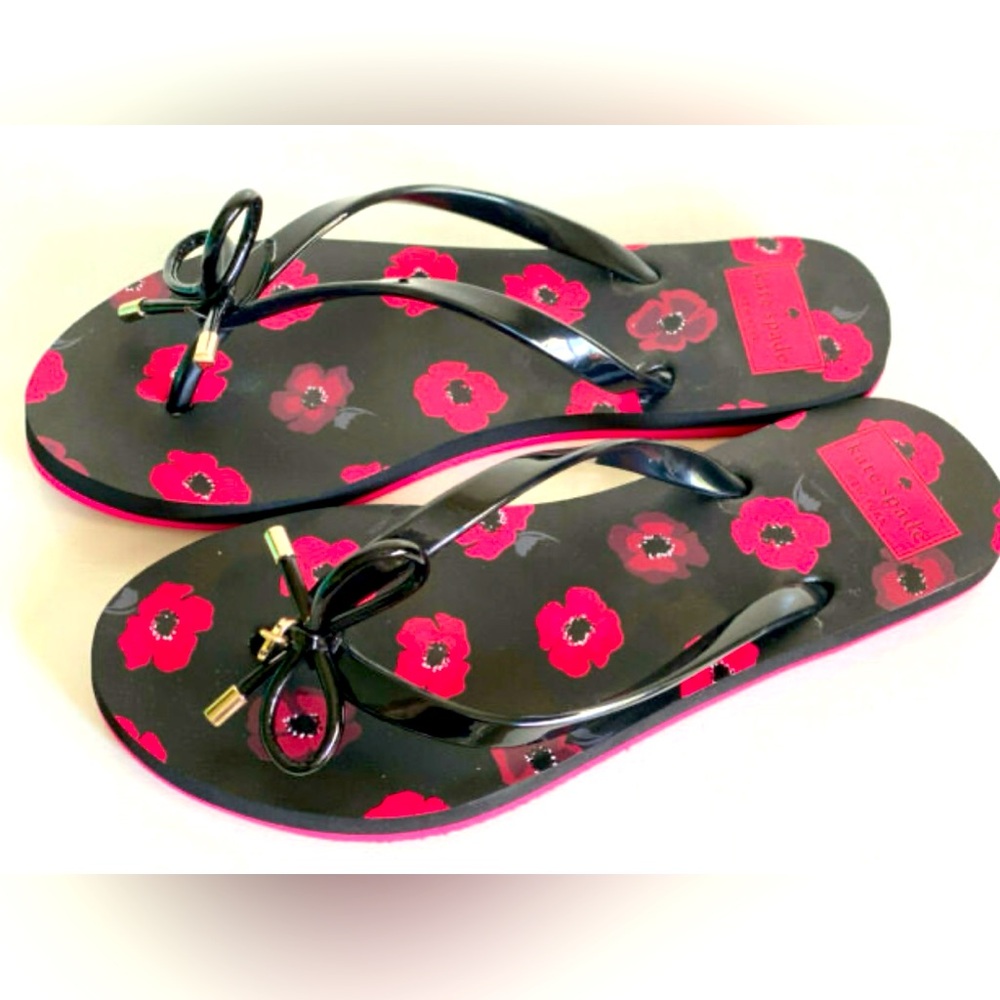 NIB Kate Spade bow flip flops